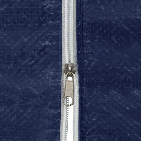 Partytent Zijwand 2 st 400 x 195 cm Blauw PE en staal 4