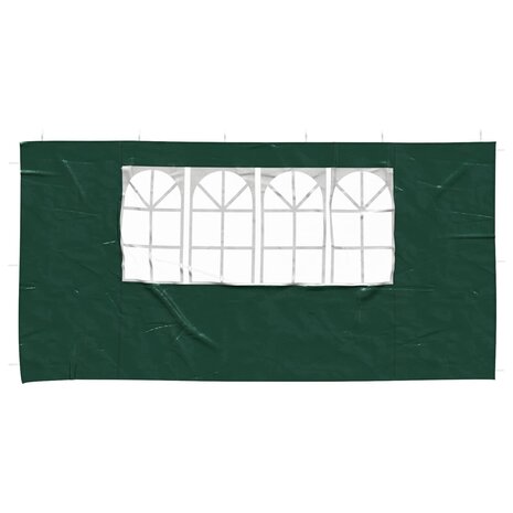 Partytent Zijwand 2 st 400 x 195 cm Groen PE en staal 3