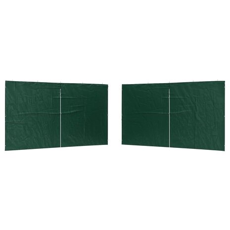 Partytent Zijwand 2 st 400 x 195 cm Groen PE en staal 2