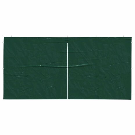 Partytent Zijwand 2 st 400 x 195 cm Groen PE en staal 3