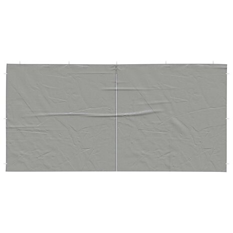 Partytent Zijwand 2 st 400 x 195 cm Lichtgrijs PE en staal 3
