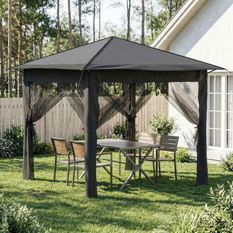 Gazebo met 4 Zijwanden 2,6 x 2,6 m 1
