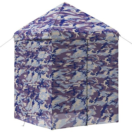 Pop-up Gazebo met 4 Zijwanden 2,9 x 2,9 m Blauw Camouflage 3
