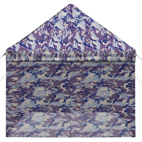 Pop-up Gazebo met 4 Zijwanden 2,95 x 4,1 m Blauw Camouflage 5