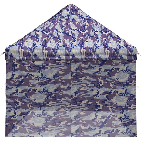 Pop-up Gazebo met 4 Zijwanden 3 x 6 m Blauw Camouflage 5