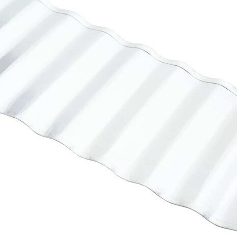 Grasrand 1000 x 15 x 0,03 cm Gegalvaniseerd staal zilver 7