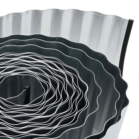 Grasrand 1000 x 15 x 0,03 cm Gegalvaniseerd staal zilver 8