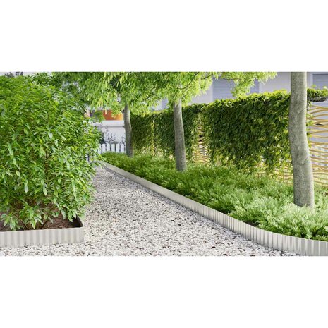 Grasrand 1000 x 20 x 0,03 cm Gegalvaniseerd staal zilver 4