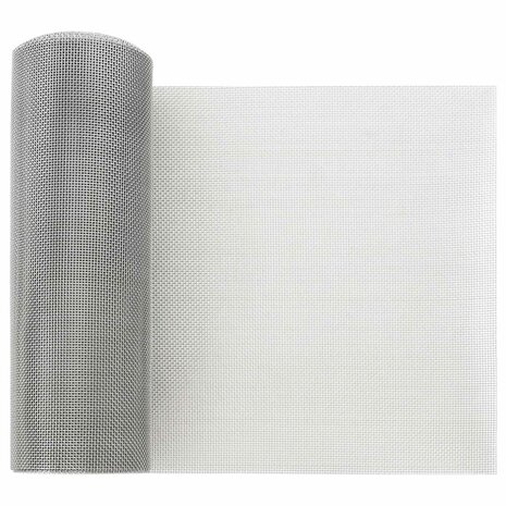 Gaasscherm 20 x 1000 cm 18 mesh Roestvrij staal 304 zilver 1