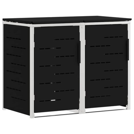 Containerombouw for 2 Bins 240L Roestvrij staal Zwart 2