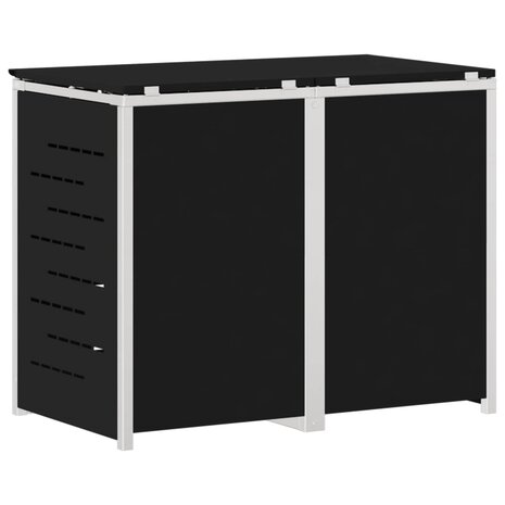Containerombouw for 2 Bins 240L Roestvrij staal Zwart 9