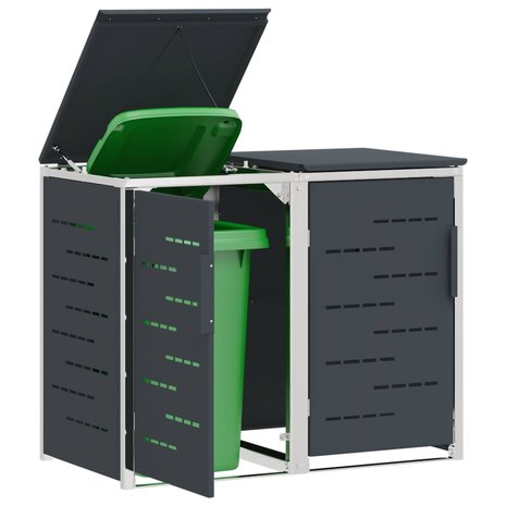 Containerombouw for 2 Bins 240L Roestvrij staal 3