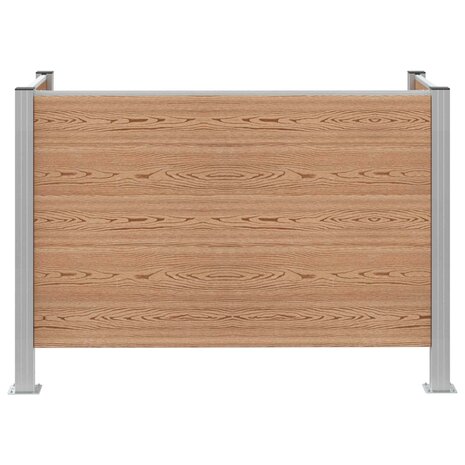 Afvalbak Schutting Bruin 161 x 85 x 115 cm Aluminium en WPC 4