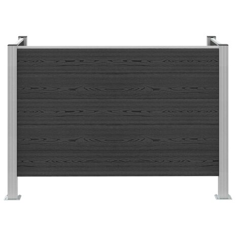 Afvalbak Schutting Grijs 161 x 85 x 115 cm Aluminium en WPC 4
