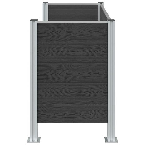 Afvalbak Schutting Grijs 161 x 85 x 115 cm Aluminium en WPC 5