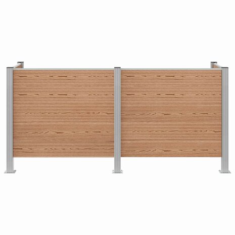 Afvalbak Schutting Bruin 237 x 85 x 115 cm Aluminium en WPC 4
