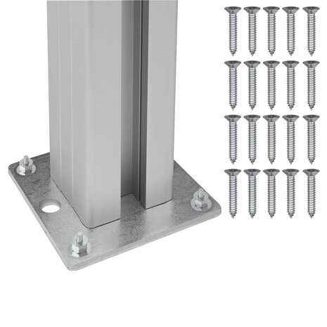 Afvalbak Schutting Bruin 237 x 85 x 115 cm Aluminium en WPC 8