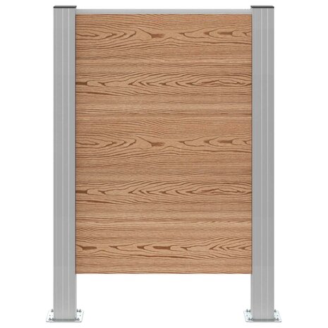 Afvalbak Schutting Bruin 85 x 12 x 115 cm Aluminium en WPC 4