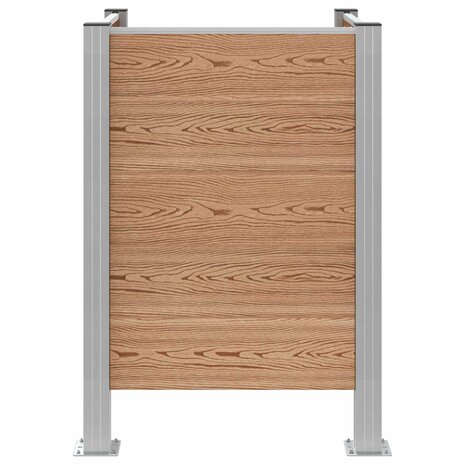 Afvalcontainer ombouw Bruin 85 x 85 x 115 cm Aluminium en WPC 4