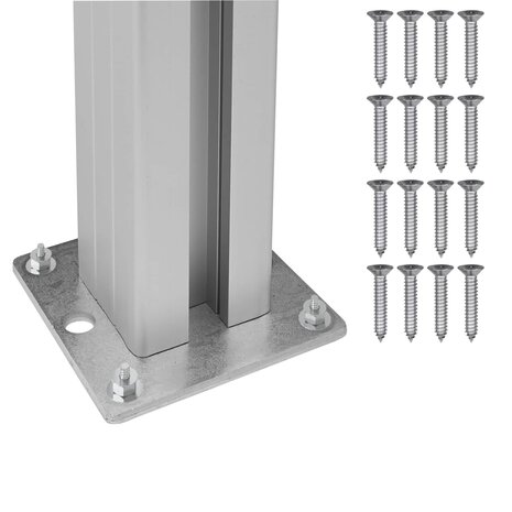Afvalcontainer ombouw Bruin 85 x 85 x 115 cm Aluminium en WPC 8
