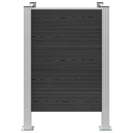 Afvalbak Schutting Grijs 85 x 85 x 115 cm Aluminium en WPC 4