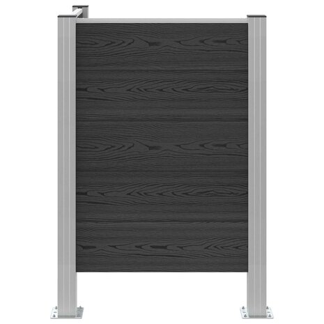 Afvalbak Schutting Grijs 85 x 85 x 115 cm Aluminium en WPC 4