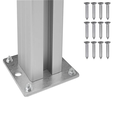 Afvalbak Schutting Grijs 85 x 85 x 115 cm Aluminium en WPC 7