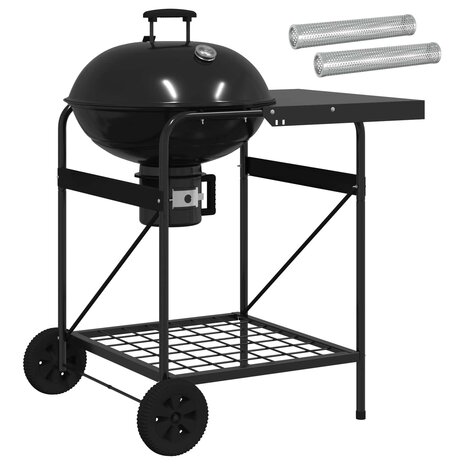 Houtskoolgrill met Rookbuizen 91 x 71 x 107 cm Staal Zwart 2