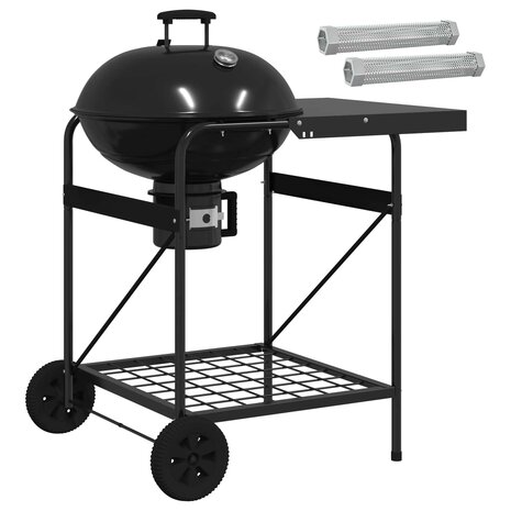 Houtskoolgrill met Rookbuizen 91 x 71 x 107 cm Staal Zwart 2