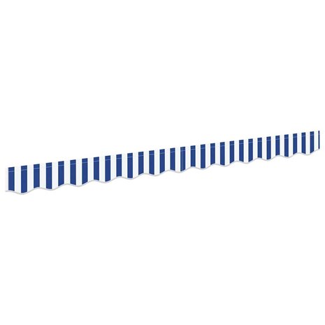 Luifeldoek volant Blauw en Wit 230 x 20 cm Polyester 2