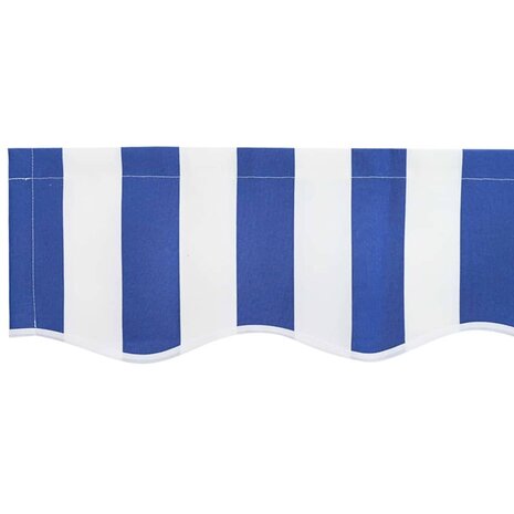 Luifeldoek volant Blauw en Wit 230 x 20 cm Polyester 5