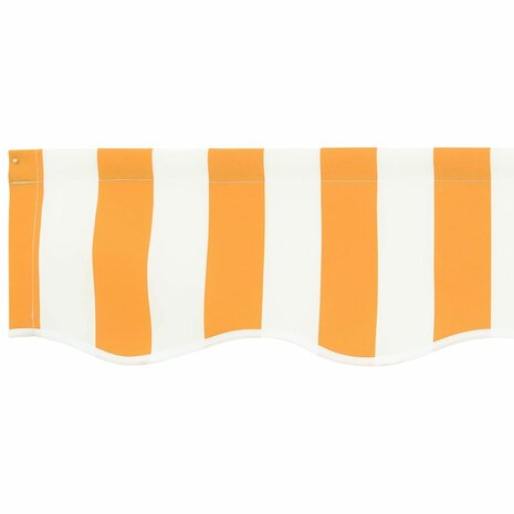 Luifeldoek volant Geel en Wit 230 x 20 cm Polyester 5