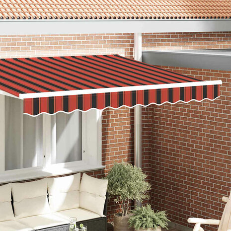 Luifeldoek volant Oranje en Zwart 330 x 20 cm 1