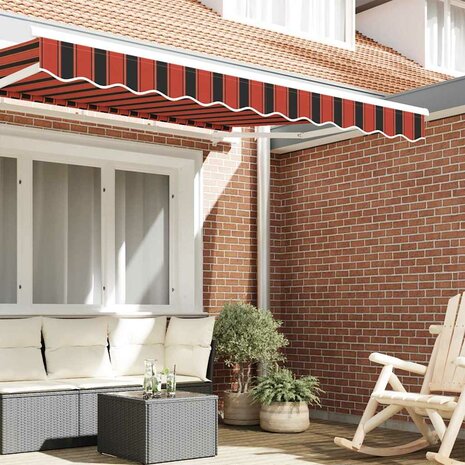 Luifeldoek volant Oranje en Zwart 330 x 20 cm 3