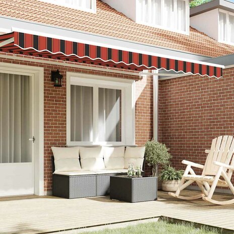Luifeldoek volant Oranje en Zwart 380 x 20 cm 3