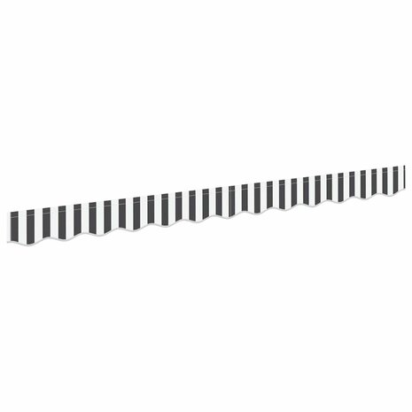 Luifeldoek volant Antraciet en Wit 230 x 20 cm 2