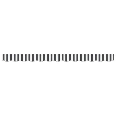 Luifeldoek volant Antraciet en Wit 230 x 20 cm 4