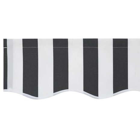 Luifeldoek volant Antraciet en Wit 230 x 20 cm 5