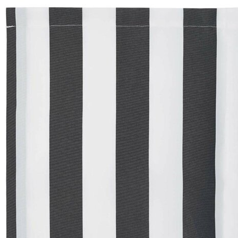 Luifeldoek volant Antraciet en Wit 230 x 20 cm 6