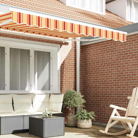 Luifeldoek volant Geel en Oranje 230 x 20 cm Polyester 3