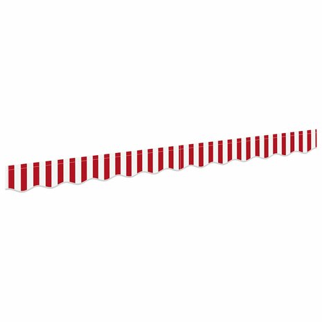 Luifeldoek volant Rood en Wit 230 x 20 cm Polyester 2