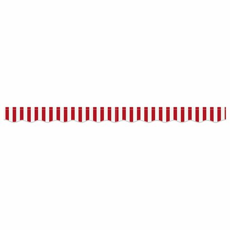Luifeldoek volant Rood en Wit 230 x 20 cm Polyester 4