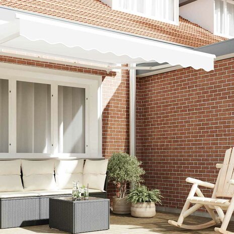 Luifeldoek volant Wit 330 x 20 cm Polyester 3