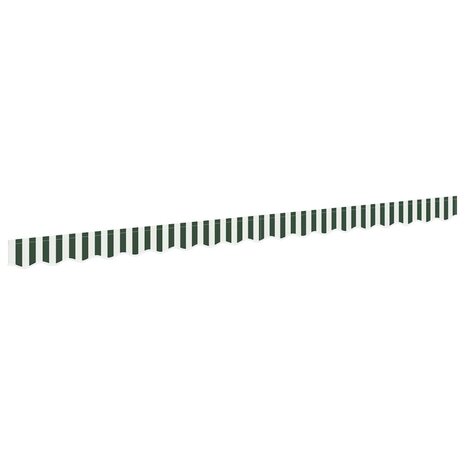 Luifeldoek volant Groen en Wit 380 x 20 cm Polyester 2