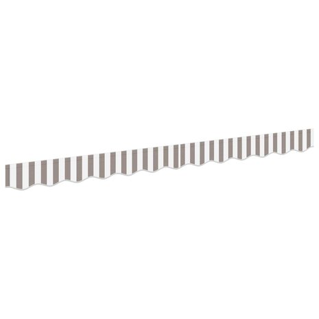 Luifeldoek volant Lichtgrijs en wit. 329 x 20 cm 2
