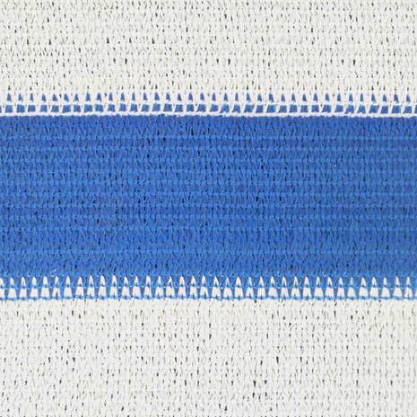 Schaduwdoek 3,5 x 3,5 x 4,9 m HDPE Driehoekig Blauw en Wit 7
