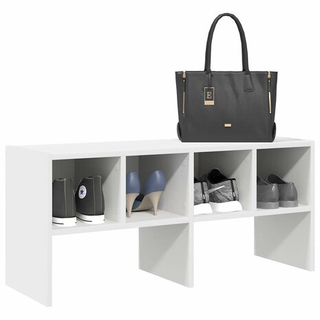 Schoenenrek stapelbaar 89,5x30x40 cm wit 1