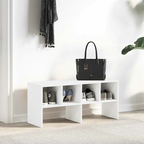 Schoenenrek stapelbaar 89,5x30x40 cm wit 3