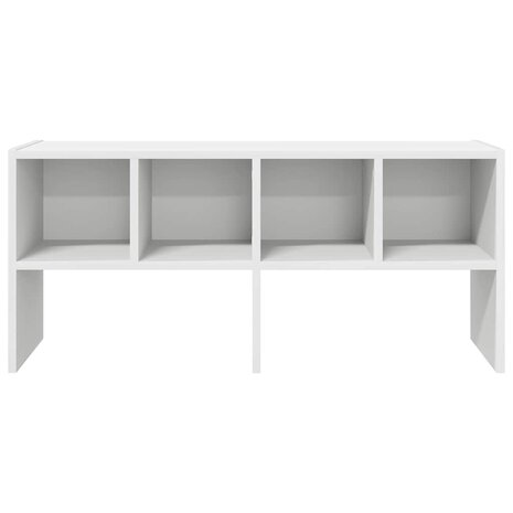 Schoenenrek stapelbaar 89,5x30x40 cm wit 4