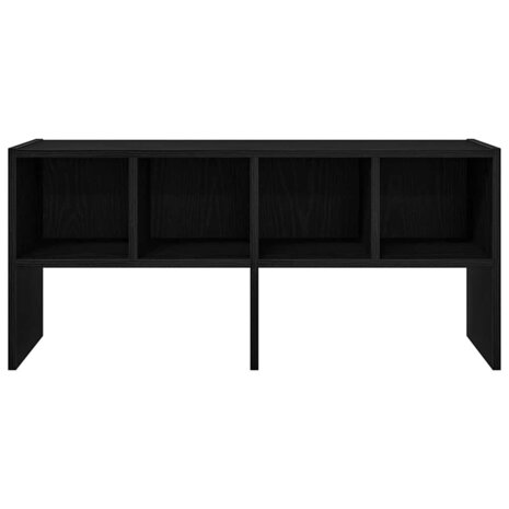 Schoenenrek stapelbaar 89,5x30x40 cm zwart eikenkleurig 4